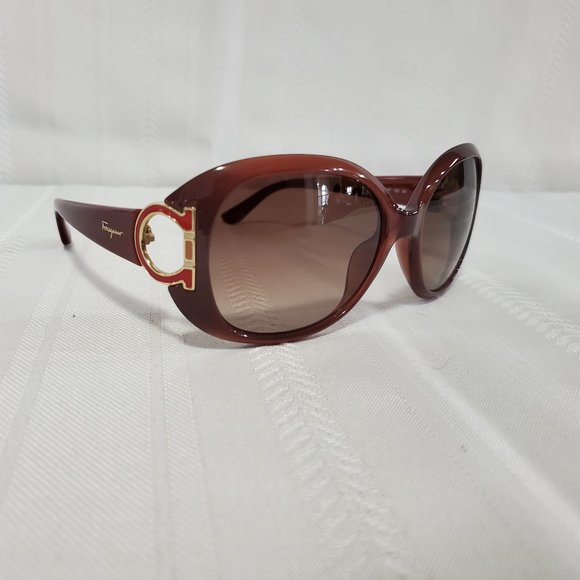 Salvatore Ferragamo Rust Red Sf668s 224 57 17 125 Sunglasses main image 9